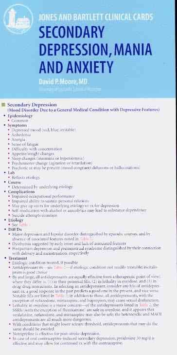 Produktbild: Secondary Depression Mania & a