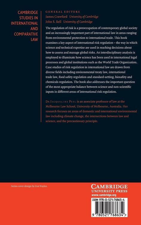 Produktbild: Science and Risk Regulation in International Law