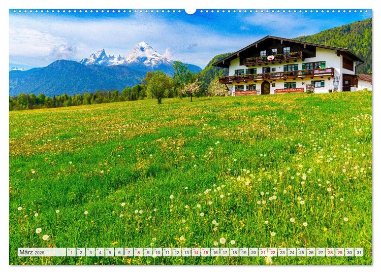Produktbild: Urlaub im Berchtesgadener Land (Wandkalender 2026 DIN A2 quer), CALVENDO Monatskalender