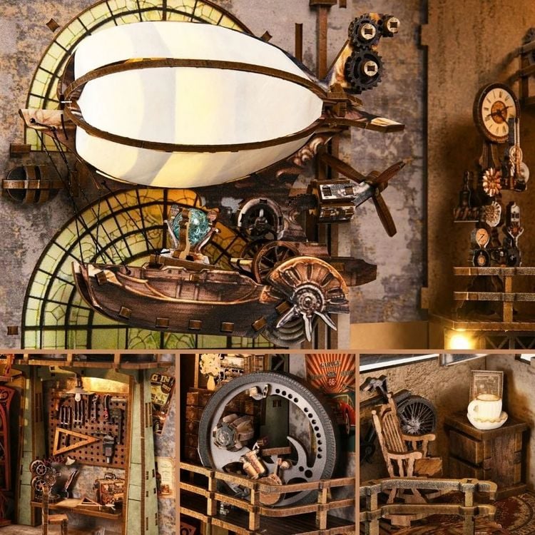 Produktbild: FiguredArt YM05 - DIY Book Nook, Onkel Petes Labor, Puzzle 299 Teile, Miniatur-Diorama
