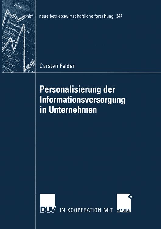 Produktbild: Personalisierung der Informationsversorgung in Unternehmen