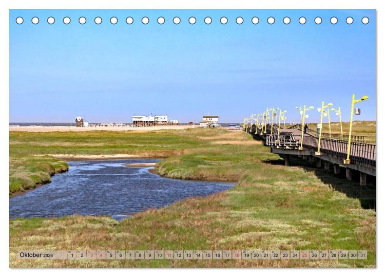 Produktbild: St. Peter Ording - Atemberaubende Momente (Tischkalender 2026 DIN A5 quer), CALVENDO Monatskalender