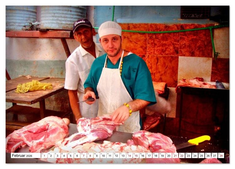 Produktbild: Metzgereien in Havanna (Tischkalender 2026 DIN A5 quer), CALVENDO Monatskalender