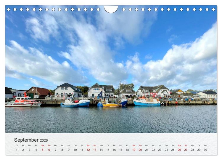 Produktbild: Nat&uuml;rliches R&uuml;gen und Hiddensee (Wandkalender 2026 DIN A4 quer), CALVENDO Monatskalender