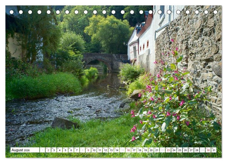 Produktbild: B&auml;che, Fl&uuml;sse, Seen - Wasser in der Eifel (Tischkalender 2026 DIN A5 quer), CALVENDO Monatskalender