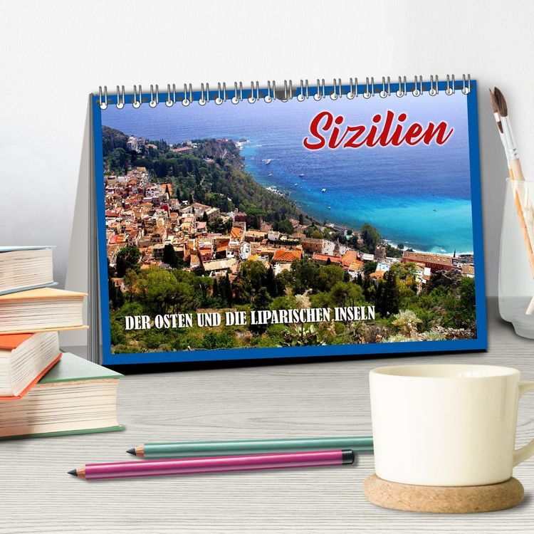 Produktbild: Sizilien - der Osten und die Liparischen Inseln (Tischkalender 2026 DIN A5 quer), CALVENDO Monatskalender