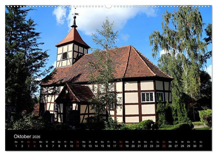 Produktbild: Evangelische Kirchen um Potsdam 2026 (Wandkalender 2026 DIN A2 quer), CALVENDO Monatskalender