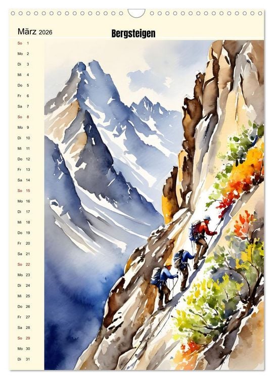 Produktbild: Attraktiver Outdoorsport (Wandkalender 2026 DIN A3 hoch), CALVENDO Monatskalender