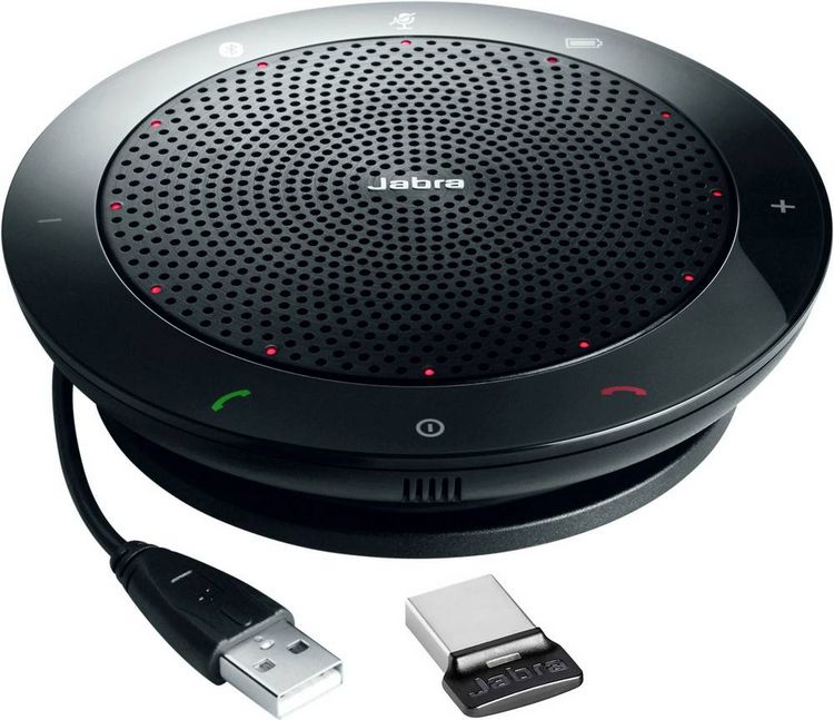 Produktbild: Jabra Speak 510+ UC (inkl. Link 370 Mini USB Adapter) Konferenzlautsprecher Bluetooth&reg;, USB-A (USB 2.0) Schwarz