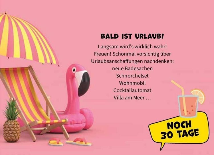 Produktbild: Countdown bis zum Urlaub