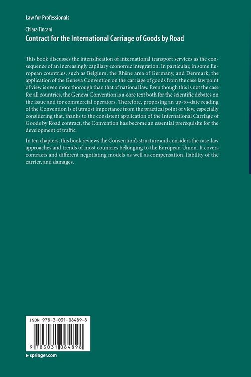 Produktbild: Contract for the International Carriage of Goods by Road