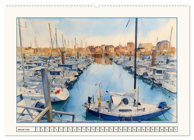 Produktbild: Reise durch die Normandie (hochwertiger Premium Wandkalender 2026 DIN A2 quer), Kunstdruck in Hochglanz