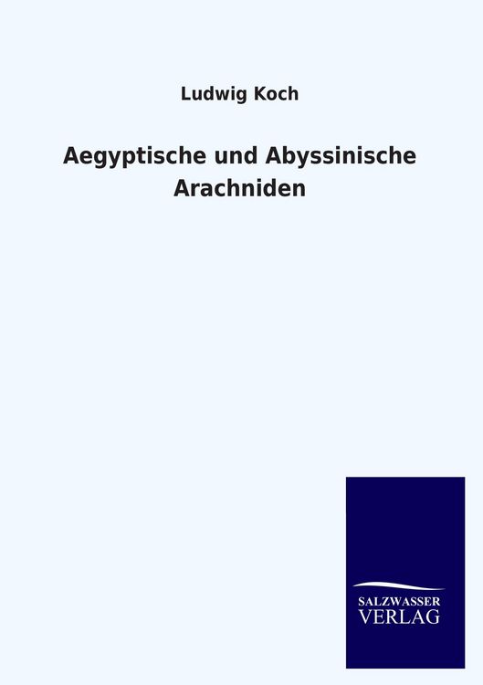 Produktbild: Aegyptische und Abyssinische Arachniden