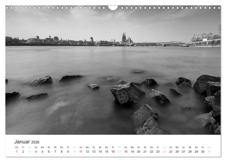 Produktbild: K&ouml;ln - monochrome Ansichten (Wandkalender 2026 DIN A3 quer), CALVENDO Monatskalender