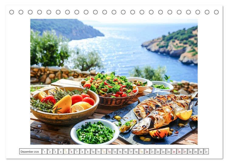 Produktbild: Mediterrane K&uuml;che (Tischkalender 2026 DIN A5 quer), CALVENDO Monatskalender