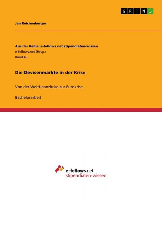 Produktbild: Die Devisenm&auml;rkte in der Krise