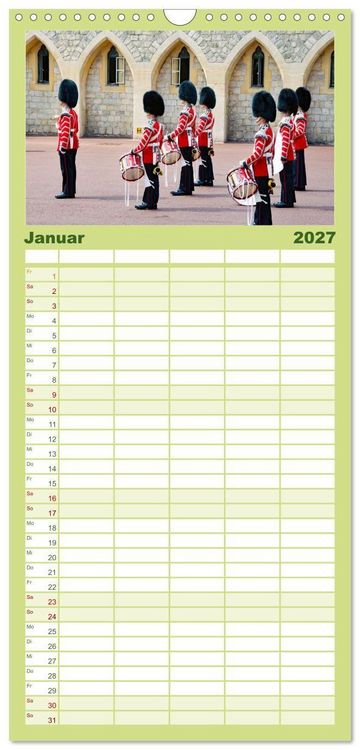 Produktbild: Familienplaner 2027 - Britische Inseln - Highlights des K&ouml;nigreichs mit 5 Spalten (Wandkalender, 21 x 45 cm) CALVENDO
