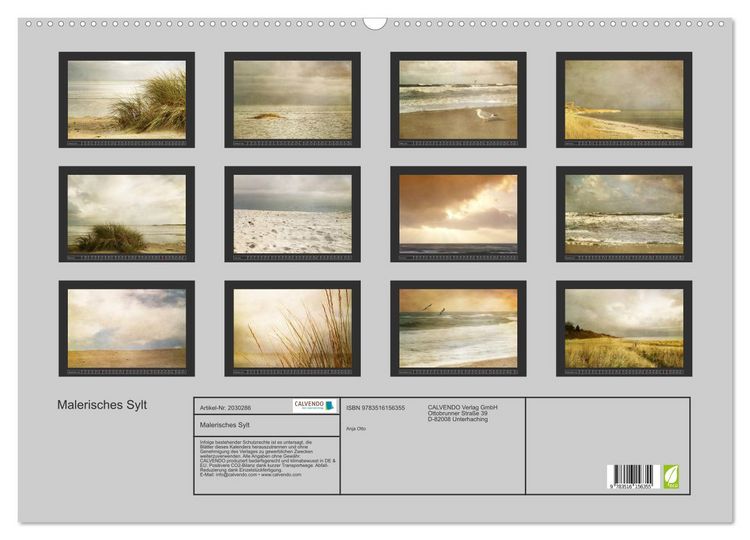 Produktbild: Malerisches Sylt (Wandkalender 2026 DIN A2 quer), CALVENDO Monatskalender