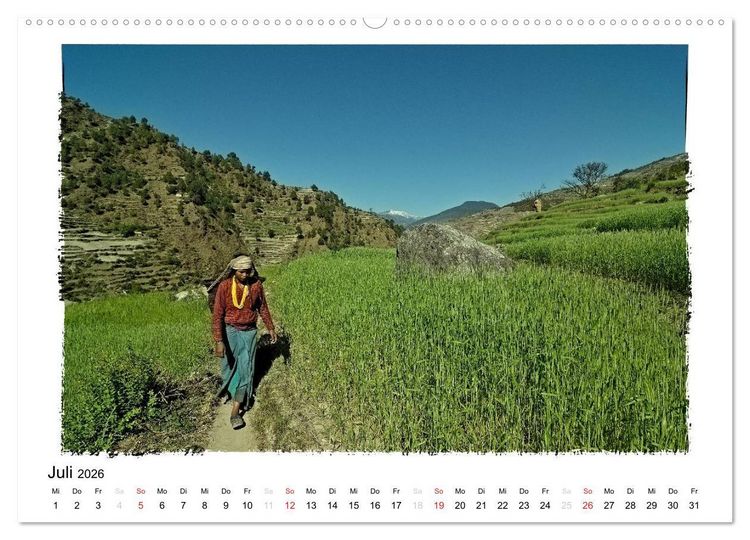 Produktbild: BEGEGNUNGEN IN NEPAL (Wandkalender 2026 DIN A2 quer), CALVENDO Monatskalender