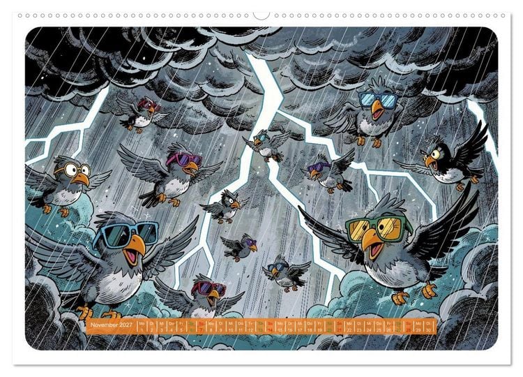 Produktbild: Lustige Sturmv&ouml;gel - Comic (Wandkalender 2027 DIN A2 quer), CALVENDO Monatskalender
