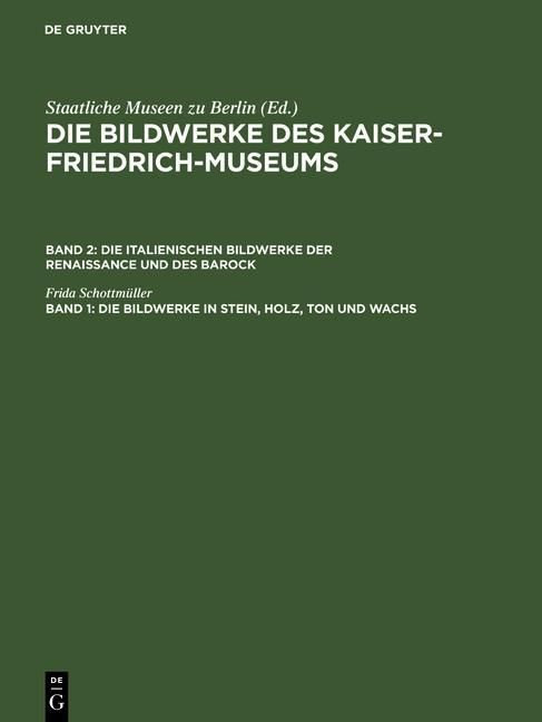 Produktbild: Die Bildwerke in Stein, Holz, Ton und Wachs