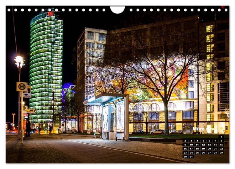 Produktbild: Berlin im Lichterglanz 2026 (Wandkalender 2026 DIN A4 quer), CALVENDO Monatskalender