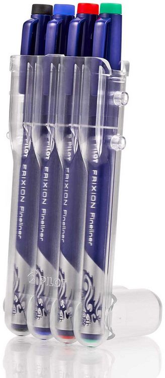 Produktbild: PILOT Faserschreiber FriXion Set2Go, 4er Etui (schwarz, blau, rot, gr&uuml;n)
