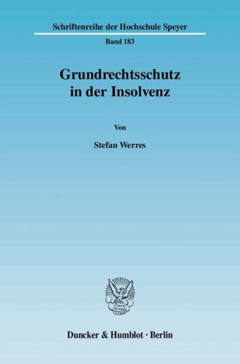 Produktbild: Grundrechtsschutz in der Insolvenz.
