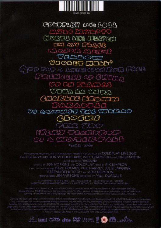 Produktbild: Coldplay - Live 2012 (+ CD)