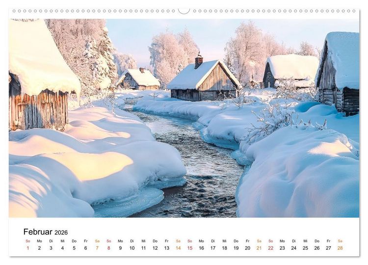 Produktbild: Winterzauber - Nordwind und Schneegest&ouml;ber (Wandkalender 2026 DIN A2 quer), CALVENDO Monatskalender