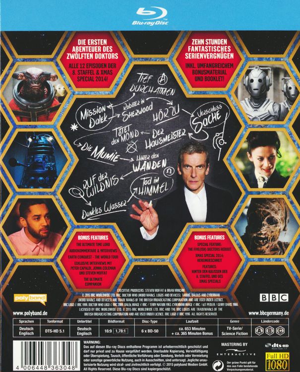 Produktbild: Doctor Who - Die komplette 8. Staffel [6 BRs]