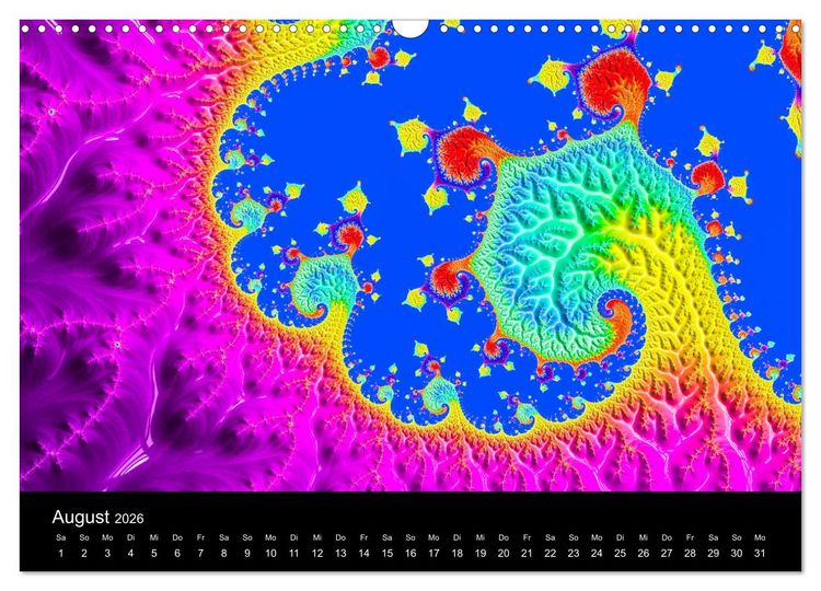 Produktbild: Fraktale - Farben - Formen 2026 (Wandkalender 2026 DIN A3 quer), CALVENDO Monatskalender