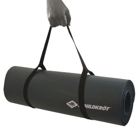 Produktbild: Schildkr&ouml;t 960261 - Fitnessmatte 10 mm, 183x61x1cm, mit Tragegurt, Syntetikkautschuk, grau