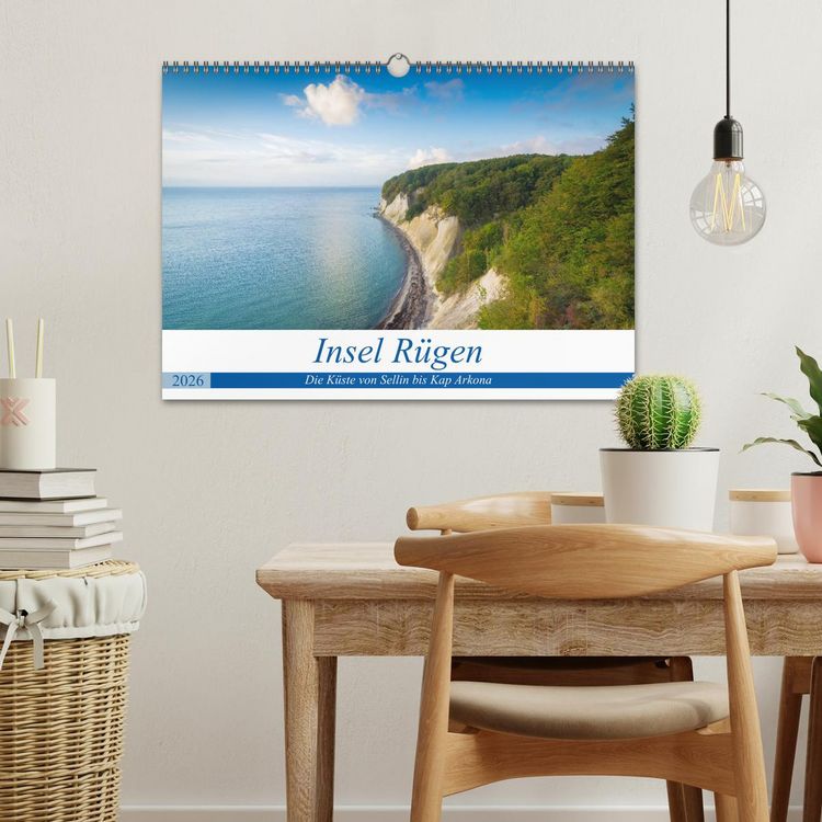 Produktbild: Insel R&uuml;gen - Die K&uuml;ste von Sellin bis Kap Arkona (Wandkalender 2026 DIN A3 quer), CALVENDO Monatskalender