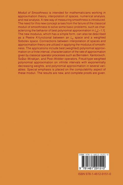 Produktbild: Moduli of Smoothness