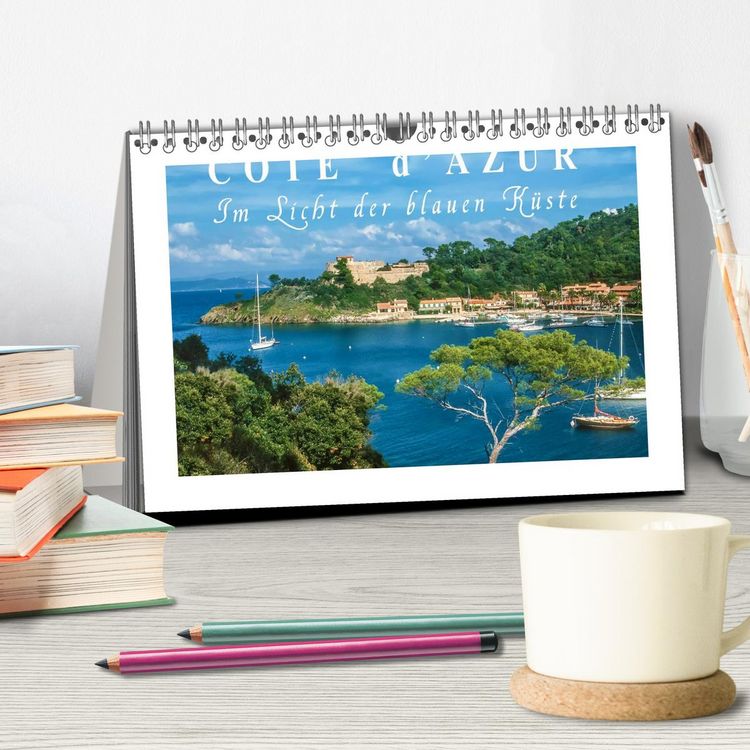 Produktbild: Cote d'Azur - Im Licht der blauen K&uuml;ste (Tischkalender 2026 DIN A5 quer), CALVENDO Monatskalender