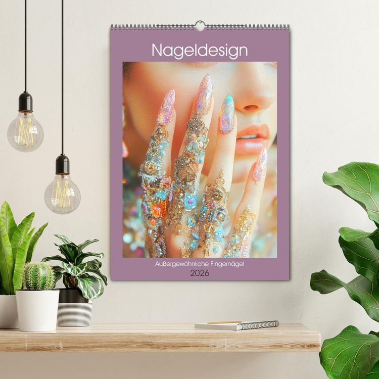 Produktbild: Nageldesign. Au&szlig;ergew&ouml;hnliche Fingern&auml;gel (Wandkalender 2026 DIN A2 hoch), CALVENDO Monatskalender