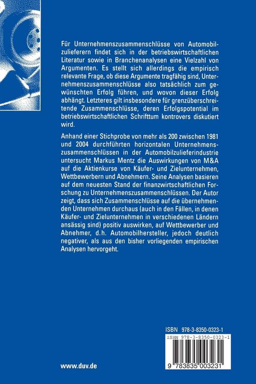 Produktbild: Mergers & Acquisitions in der Automobilzulieferindustrie