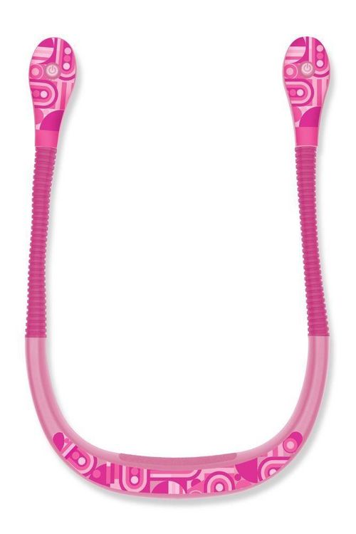 Produktbild: Neklite (Pink) Premium Duo-Leselicht zum Umh&auml;ngen - wiederaufladbar - mit vielen Einstellungen