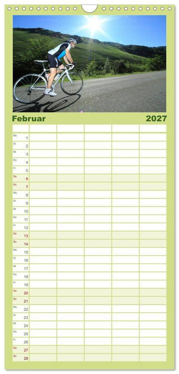 Produktbild: Familienplaner 2027 - Pyren&auml;enp&auml;sse mit dem Rennrad 2027 mit 5 Spalten (Wandkalender, 21 x 45 cm) CALVENDO