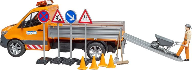 Produktbild: bruder 02677 MB Sprinter Kommunal mitFahrer L+S Modul und Zubeh&ouml;r