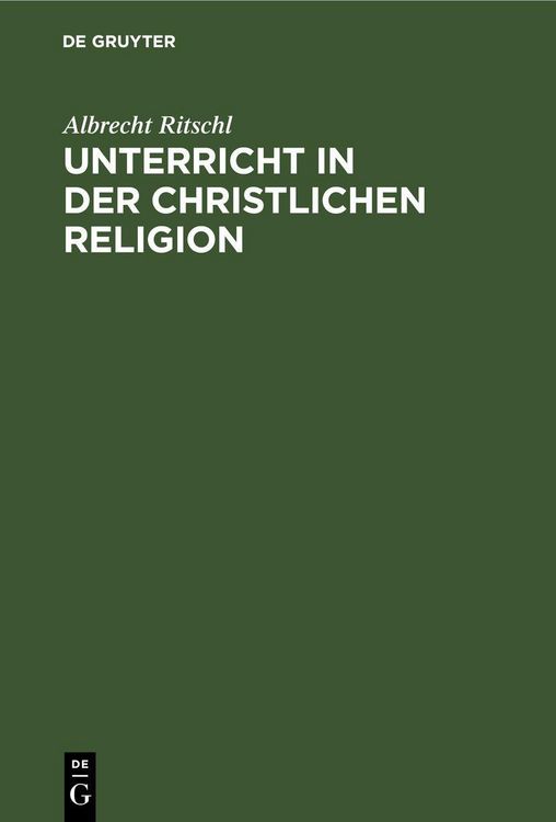 Produktbild: Unterricht in der christlichen Religion