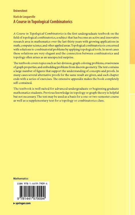 Produktbild: A Course in Topological Combinatorics