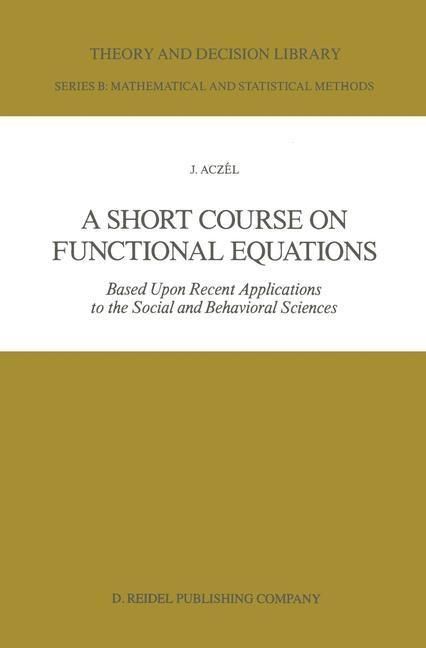 Produktbild: A Short Course on Functional Equations