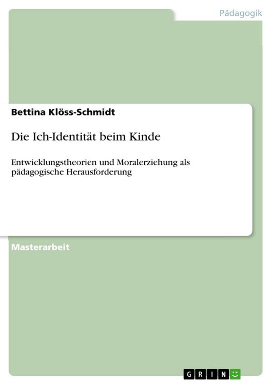 Produktbild: Die Ich-Identit&auml;t beim Kinde