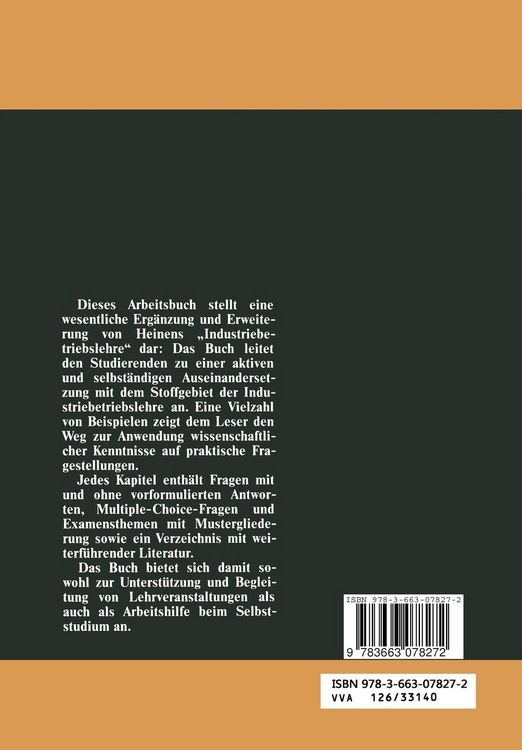Produktbild: Industriebetriebslehre &mdash; Arbeitsbuch