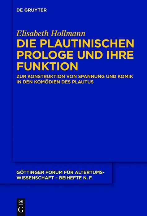 Produktbild: Die plautinischen Prologe und ihre Funktion