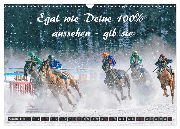 Produktbild: Sport Spruchkalender (Wandkalender 2026 DIN A3 quer), CALVENDO Monatskalender