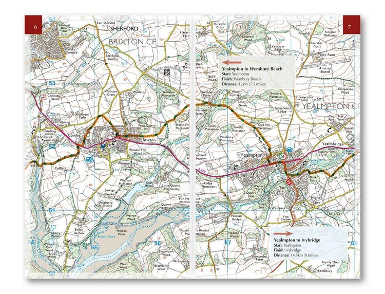 Produktbild: Two Moors Way Trail Map