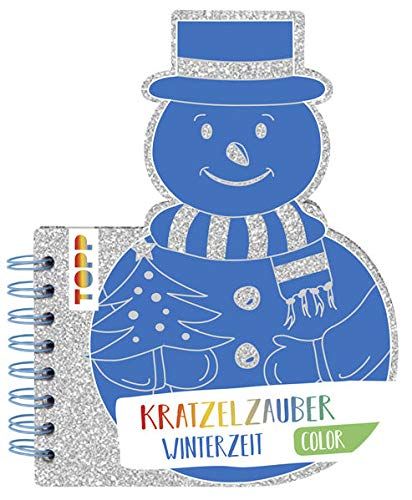 Produktbild: Kratzelzauber Color Winterzeit (Kratzelbuch in Schneemannform)